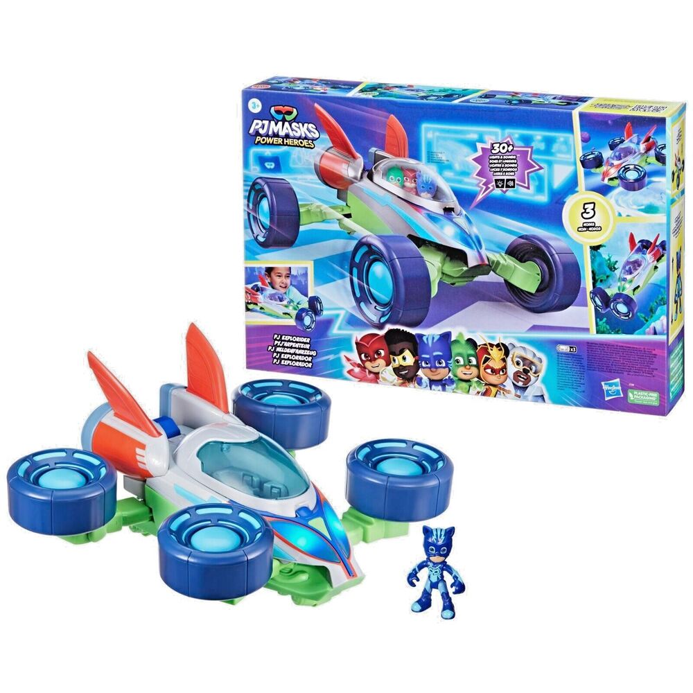 PJ Masks Power Heroes - PJ Explorider - Vehicle Playset & Action Figure - Hasbro